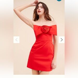 Hutch Red strapless mini dress